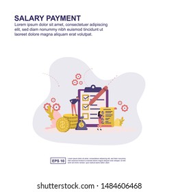 Salary payment concept vector illustration flat design for presentation, social media promotion, banner, and more