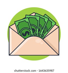 Salary payment illustration vector template