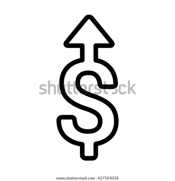 Salary Raise Raising Money Line Art Stock Vector Royalty Free