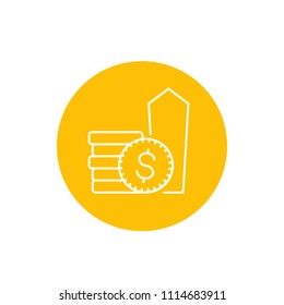 salary raise vector linear icon