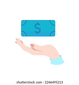 Salary, sale, money, business, purchase, money icon. Simple color style. Save, cash, coins, currency, dollar, financial concept. Vector illustration isolated on white background. EPS 10