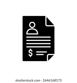 Salary Slip with Dollar Symbol Employee Payment Icon