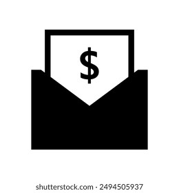 Salary slip icon illustrated on background