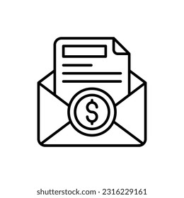 Salary Slip icon in vector. Illustration