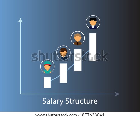 salary structure design for each job level vector