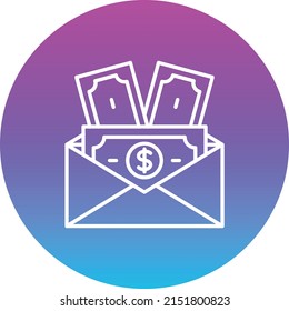 Salary vector icon. Can be used for printing, mobile and web applications.