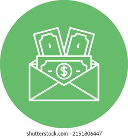 Icono de vector de sueldo. Se puede usar para imprimir, móviles y aplicaciones web.