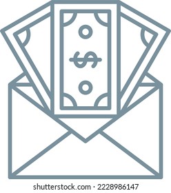 Salary vector icon. Can be used for printing, mobile and web applications.