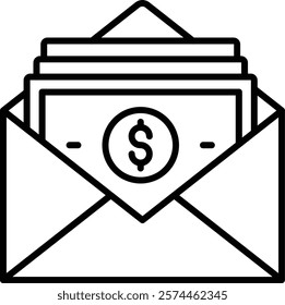 Salary vector icon. Can be used for printing, mobile and web applications.