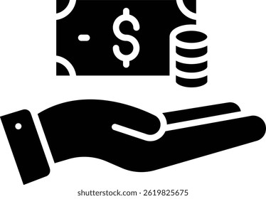 Salary vector icon. Can be used for printing, mobile and web applications.