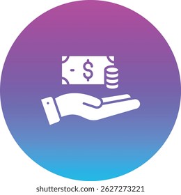 Icono de Vector salarial. Se puede utilizar para aplicaciones de impresión, móviles y de Web.