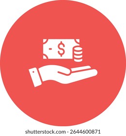 Ícone de vetor de salário. Pode ser usado para impressão, aplicativos móveis e da Web.