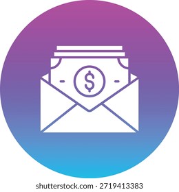 Icono de Vector salarial. Se puede utilizar para aplicaciones de impresión, móviles y de Web.