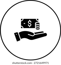 Icono de Vector salarial. Se puede utilizar para aplicaciones de impresión, móviles y de Web.