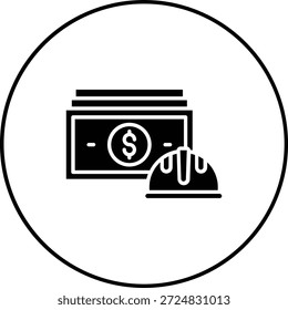 Icono de Vector salarial. Se puede utilizar para aplicaciones de impresión, móviles y de Web.