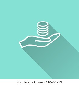 Salary vector icon. Illustration isolated for graphic and web design.