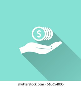 Salary vector icon. Illustration isolated for graphic and web design.