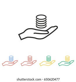 Salary vector icon. Illustration isolated for graphic and web design.
