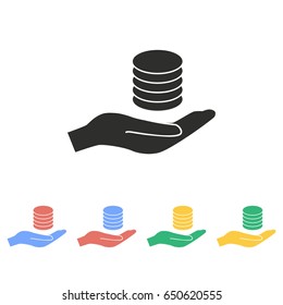 Salary vector icon. Illustration isolated for graphic and web design.