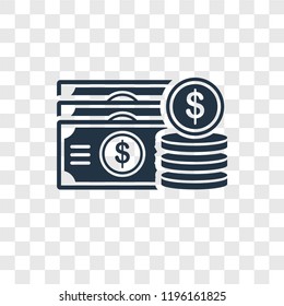Salary vector icon isolated on transparent background, Salary transparency logo concept