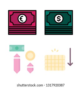 salary vector icon set