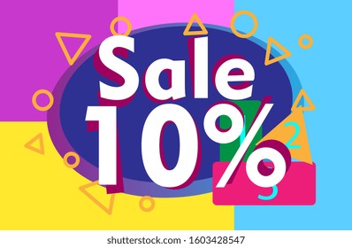 sale 10%, beautiful greeting card background or template banner with education theme. vector design illustration