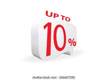 Sale up to 10 percent white sale 10 %