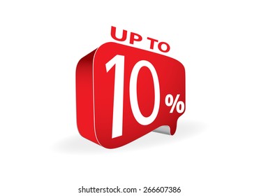 Sale up to 10 percent white sale 10 %