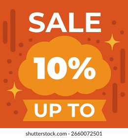 Sale up to 10% red background vector cloud
Red vector background, discount, sale, promotion
