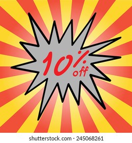 Sale 10% text
