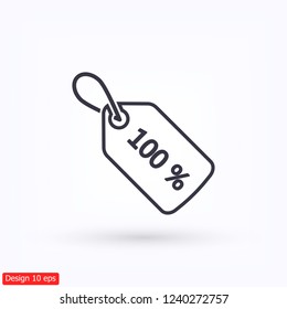 Sale 100 icon. Vector  Eps 10 