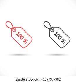 Sale 100 icon. Vector  Eps 10 
