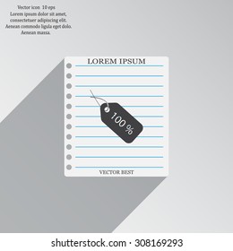 Sale 100 icon. Vector Eps 10
