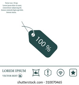Sale 100 icon. Vector Eps 10