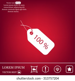 Sale 100 icon. Vector Eps 10