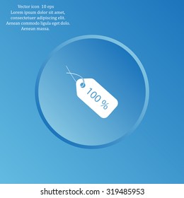 Sale 100 icon. Vector Eps 10