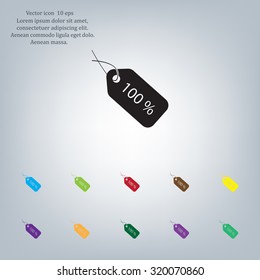 Sale 100 icon. Vector Eps 10