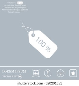 Sale 100 icon. Vector Eps 10