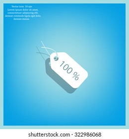 Sale 100 icon. Vector Eps 10