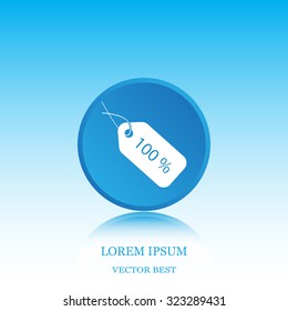 Sale 100 icon. Vector Eps 10