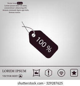 Sale 100 icon. Vector Eps 10