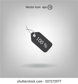 Sale 100 icon. Vector Eps 10
