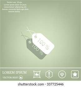 Sale 100 icon. Vector Eps 10