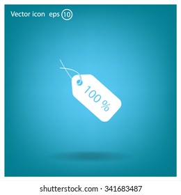Sale 100 icon. Vector Eps 10