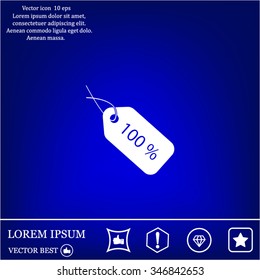 Sale 100 icon. Vector Eps 10