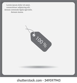 Sale 100 icon. Vector Eps 10
