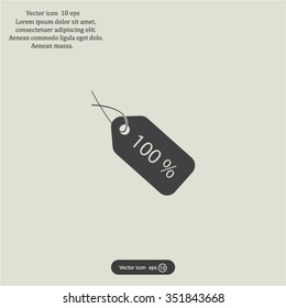 Sale 100 icon. Vector Eps 10