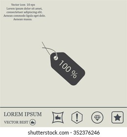 Sale 100 icon. Vector Eps 10