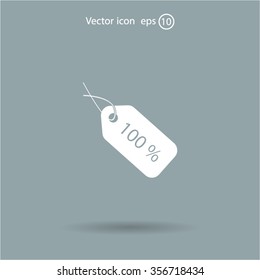 Sale 100 icon. Vector Eps 10