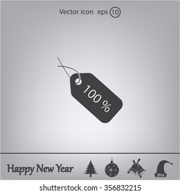 Sale 100 icon. Vector Eps 10